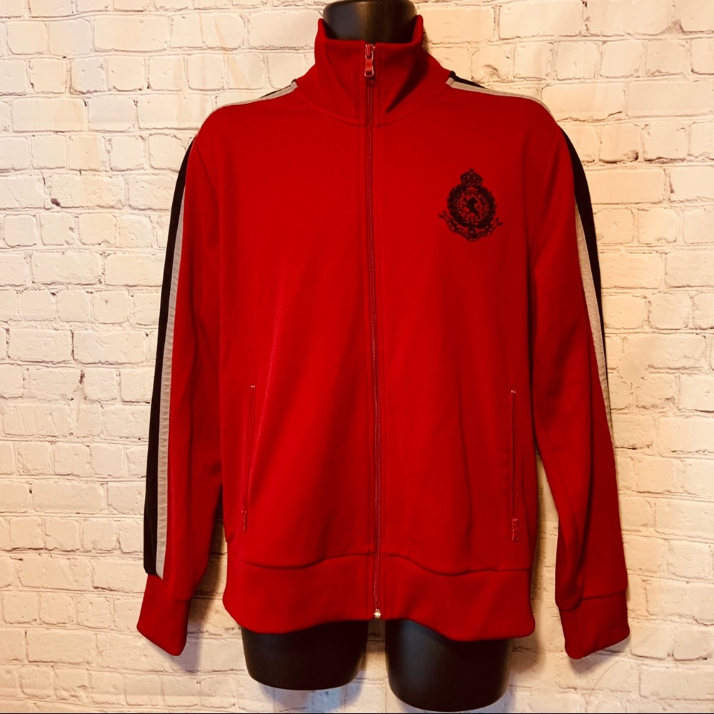 Express Red zip up jacket Mens size L